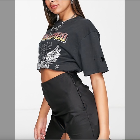 Topshop Midi Satin Slip Skirt in black - Picture 4 of 4